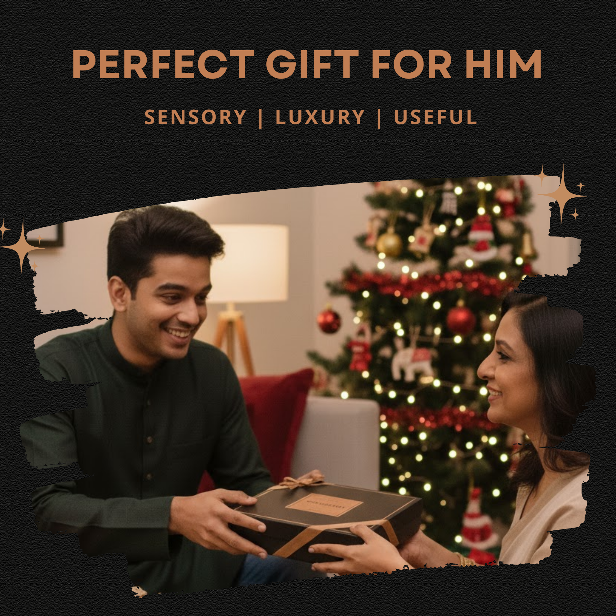 New Age Man For Christmas | Luxury 5 Senses Gift Hamper for Men