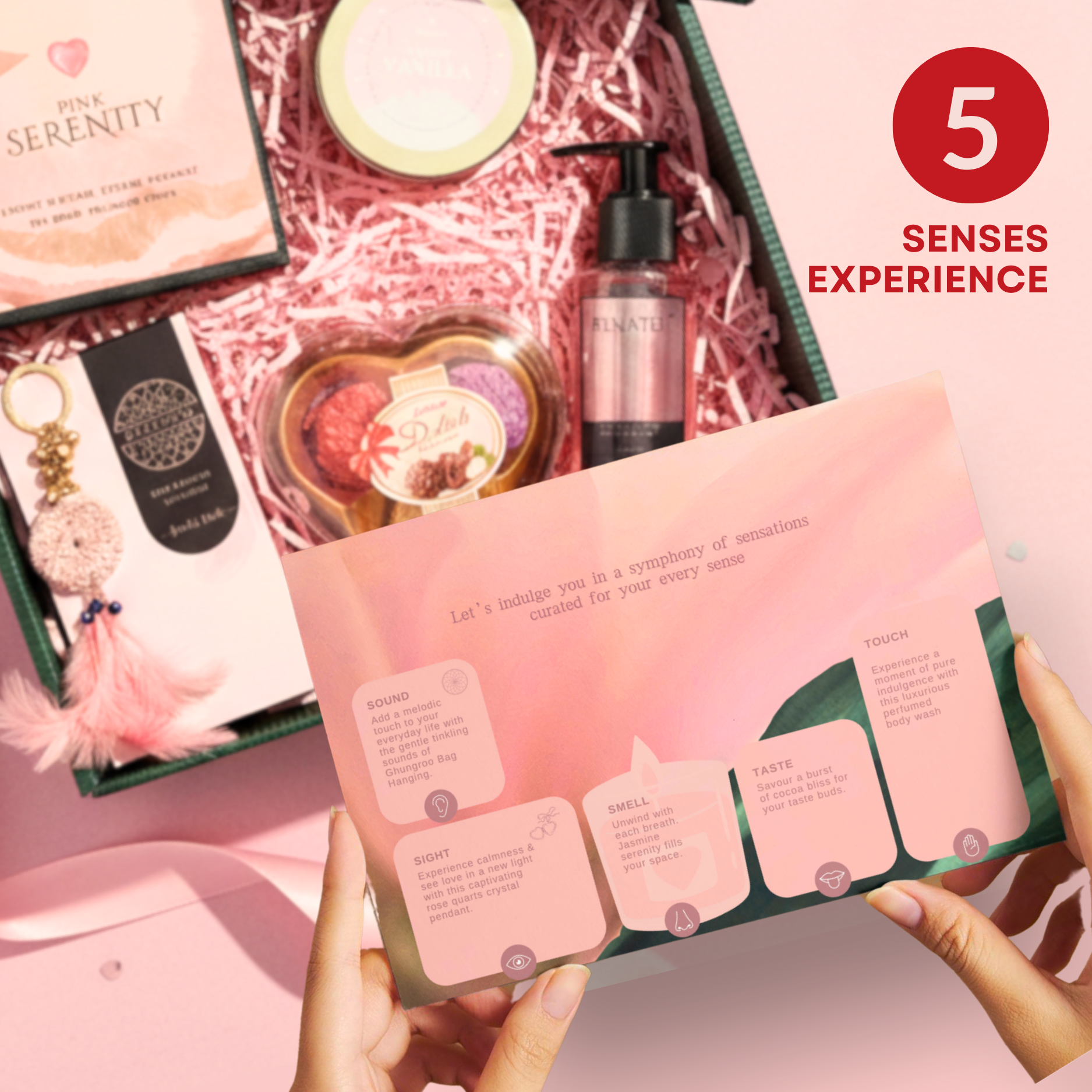 Senses Symphony For Valentine | Luxury 5 Senses Gift Hamper for Women