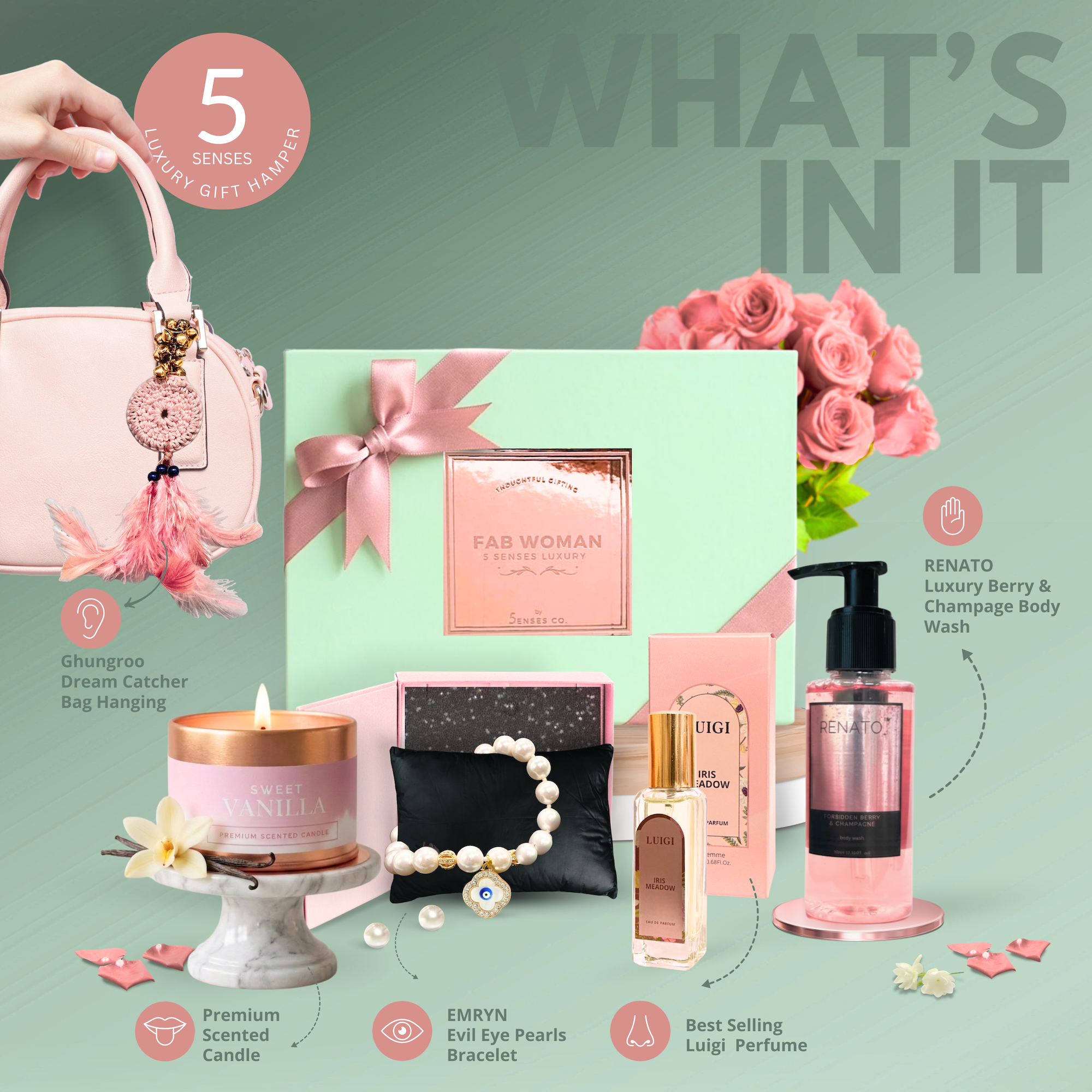 Fab Woman | Luxury 5 Senses Gift Hamper for Women