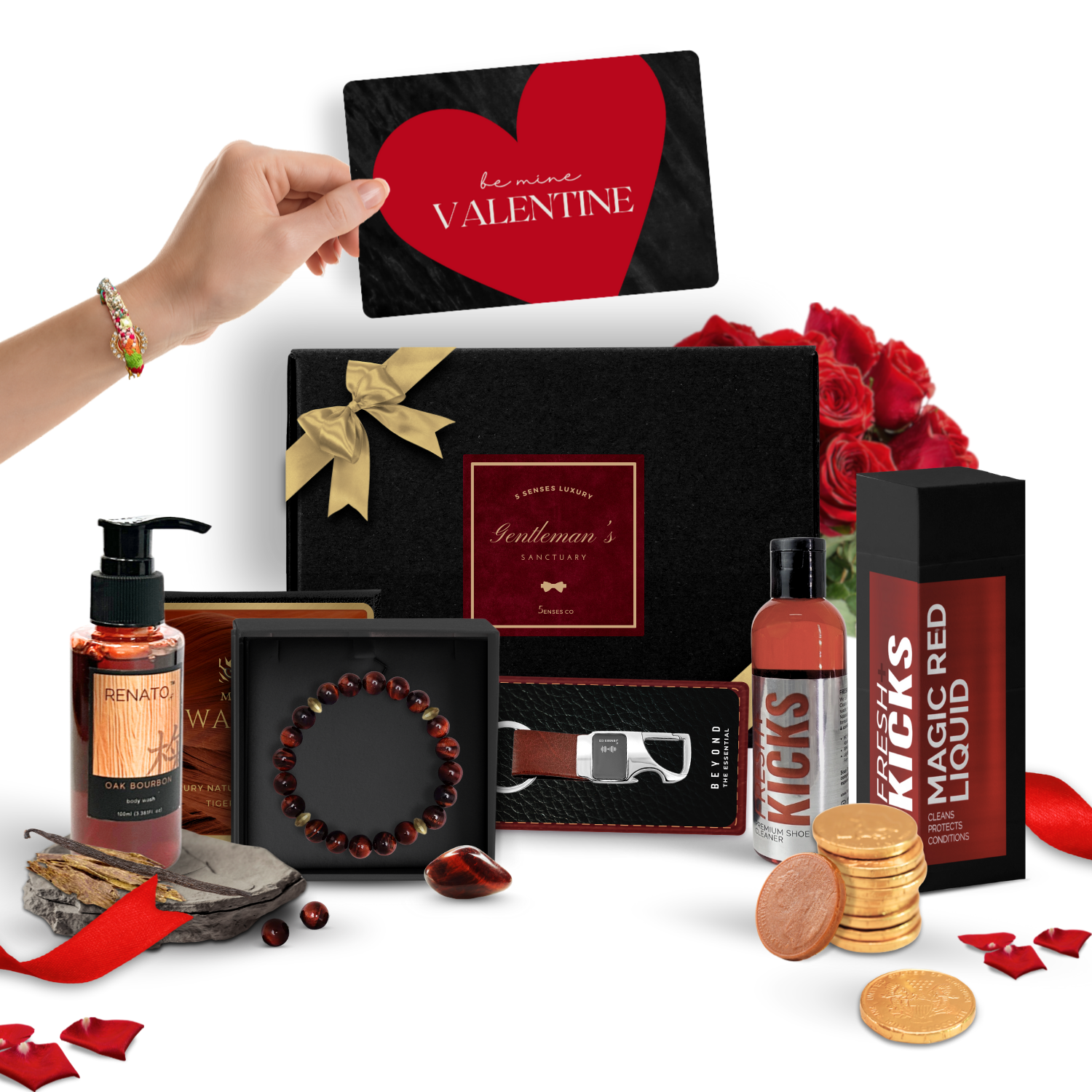 Gentleman's Sanctuary | For Valentine | Men's 5 Senses Gift Hamper