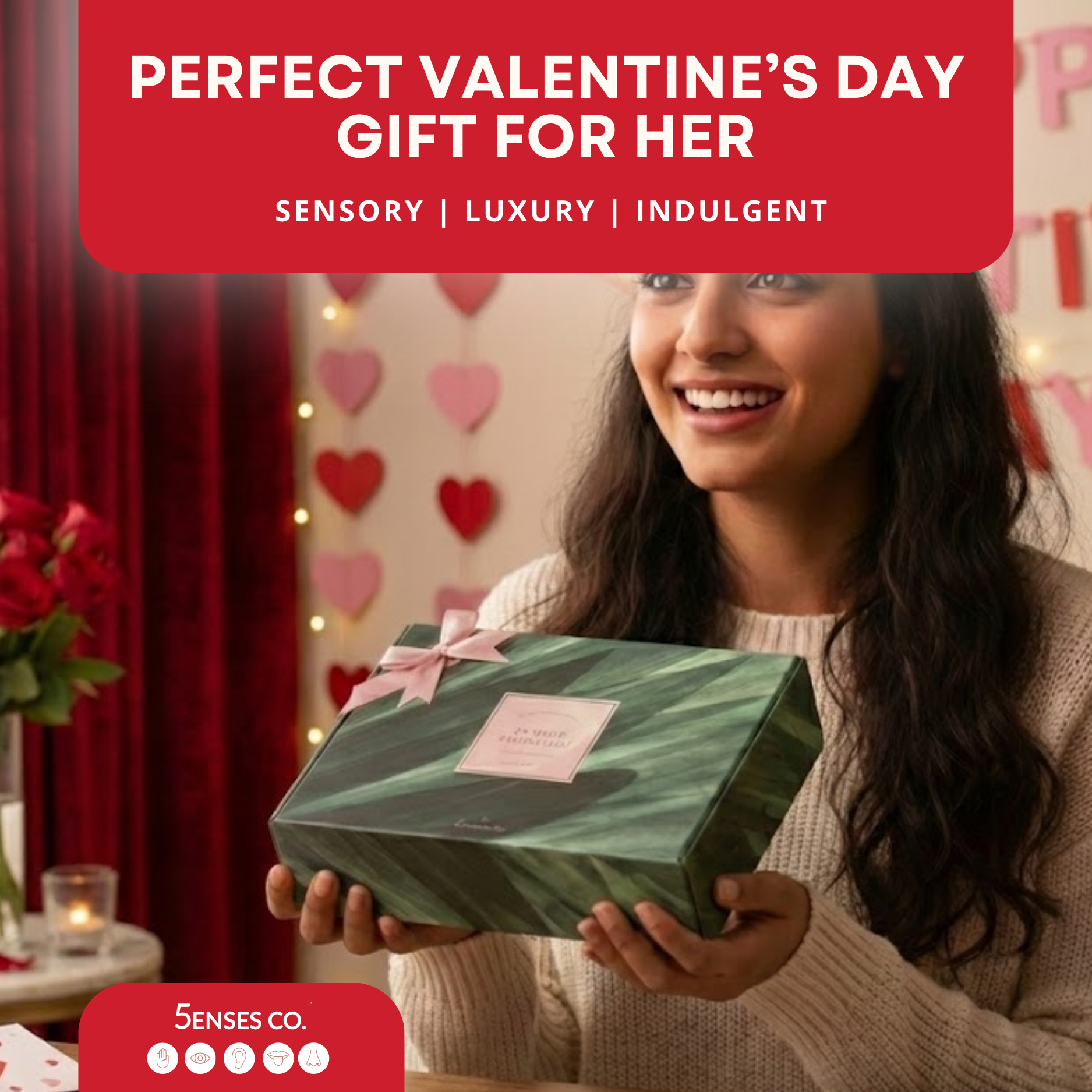 Senses Symphony For Valentine | Luxury 5 Senses Gift Hamper for Women