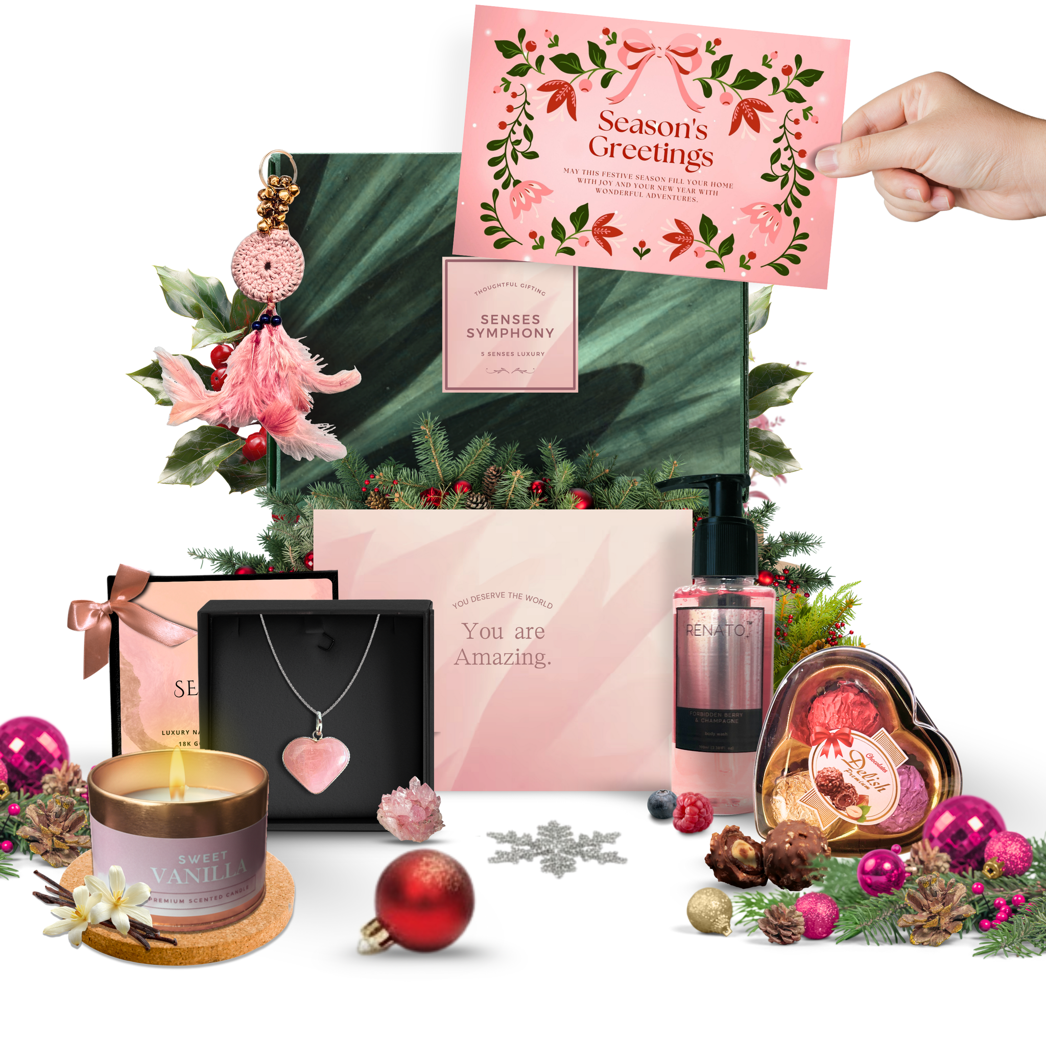 Senses Symphony For Christmas | Luxury 5 Senses Gift Hamper for Women