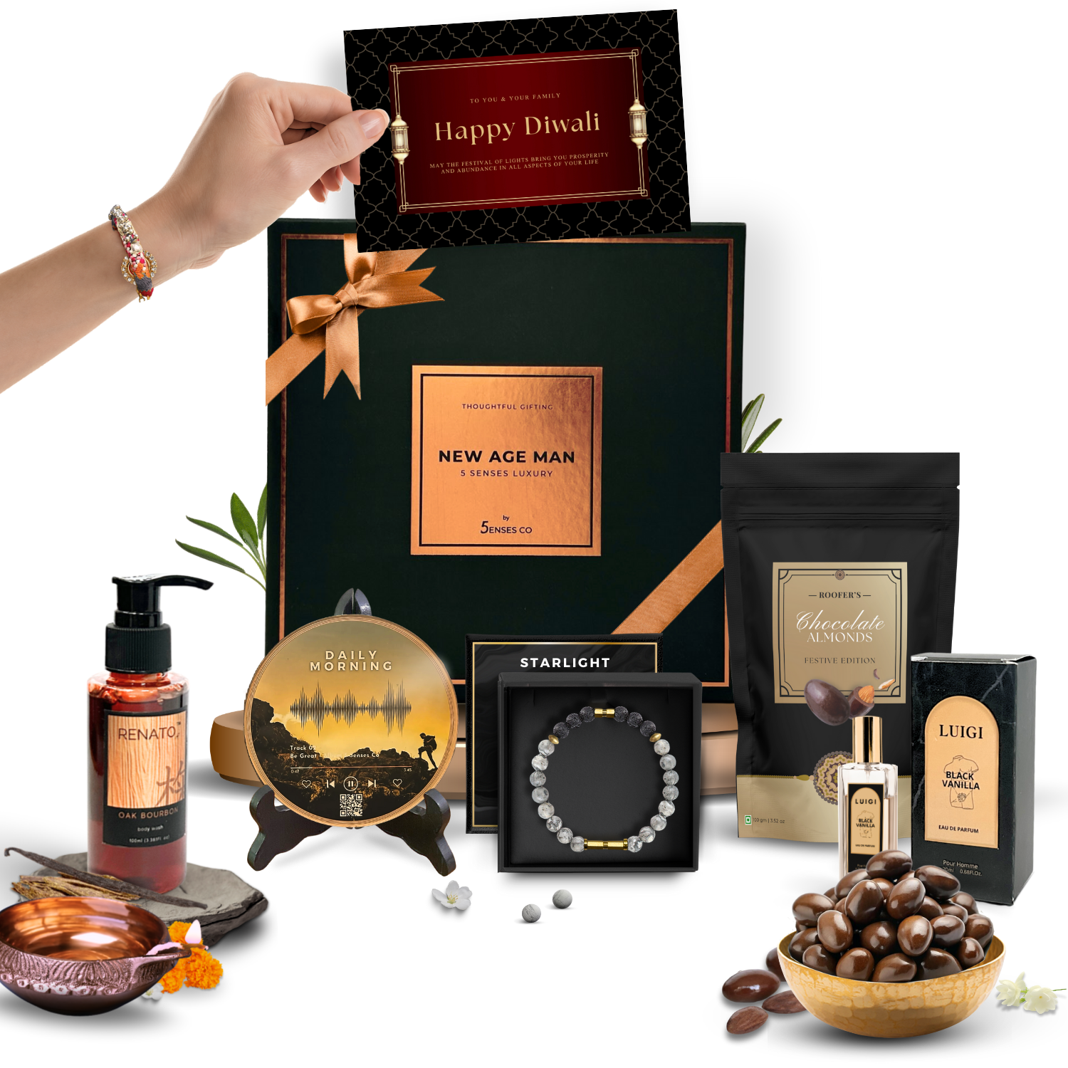 New Age Man For Diwali | Luxury 5 Senses Gift Hamper for Men