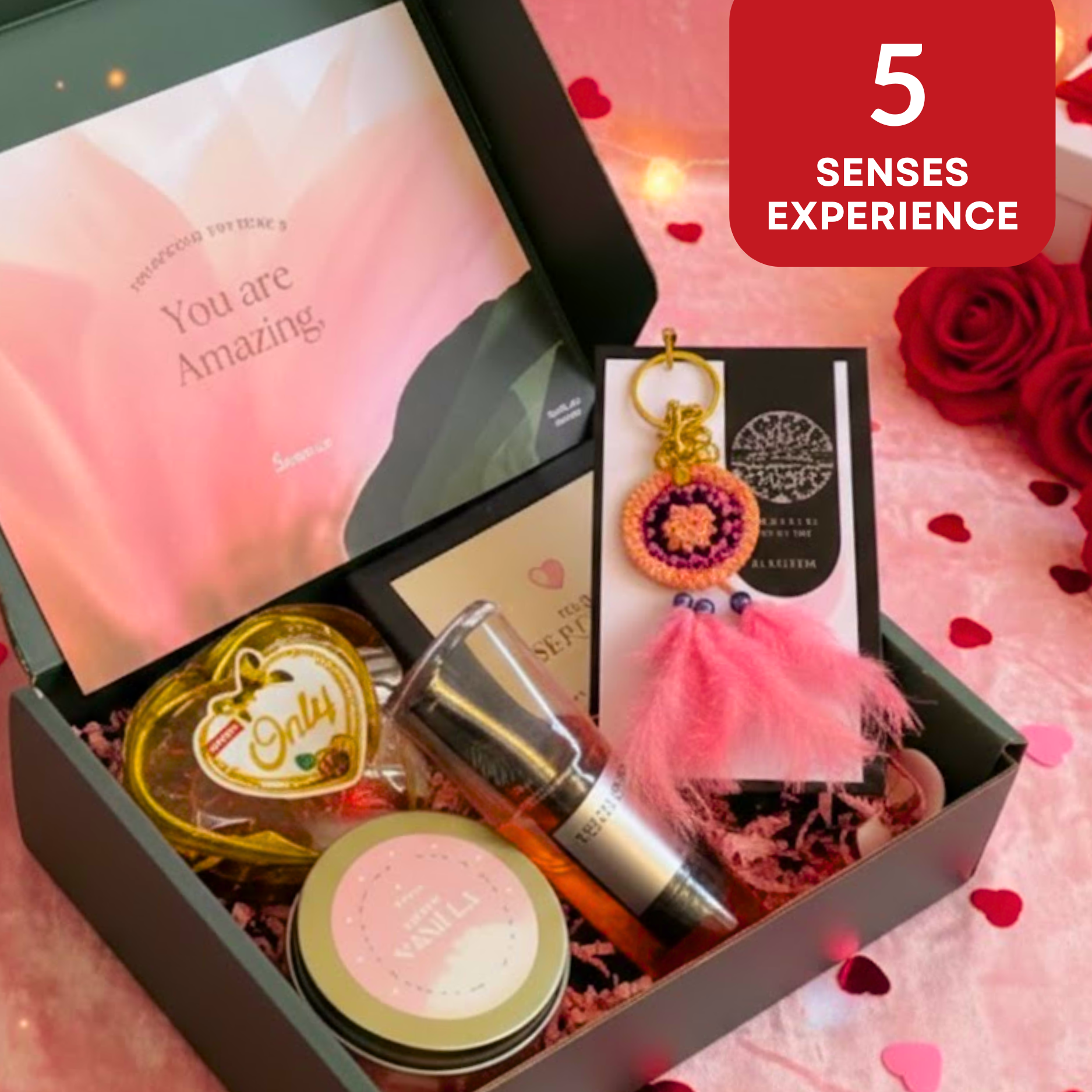 Senses Symphony For Valentine | Luxury 5 Senses Gift Hamper for Women
