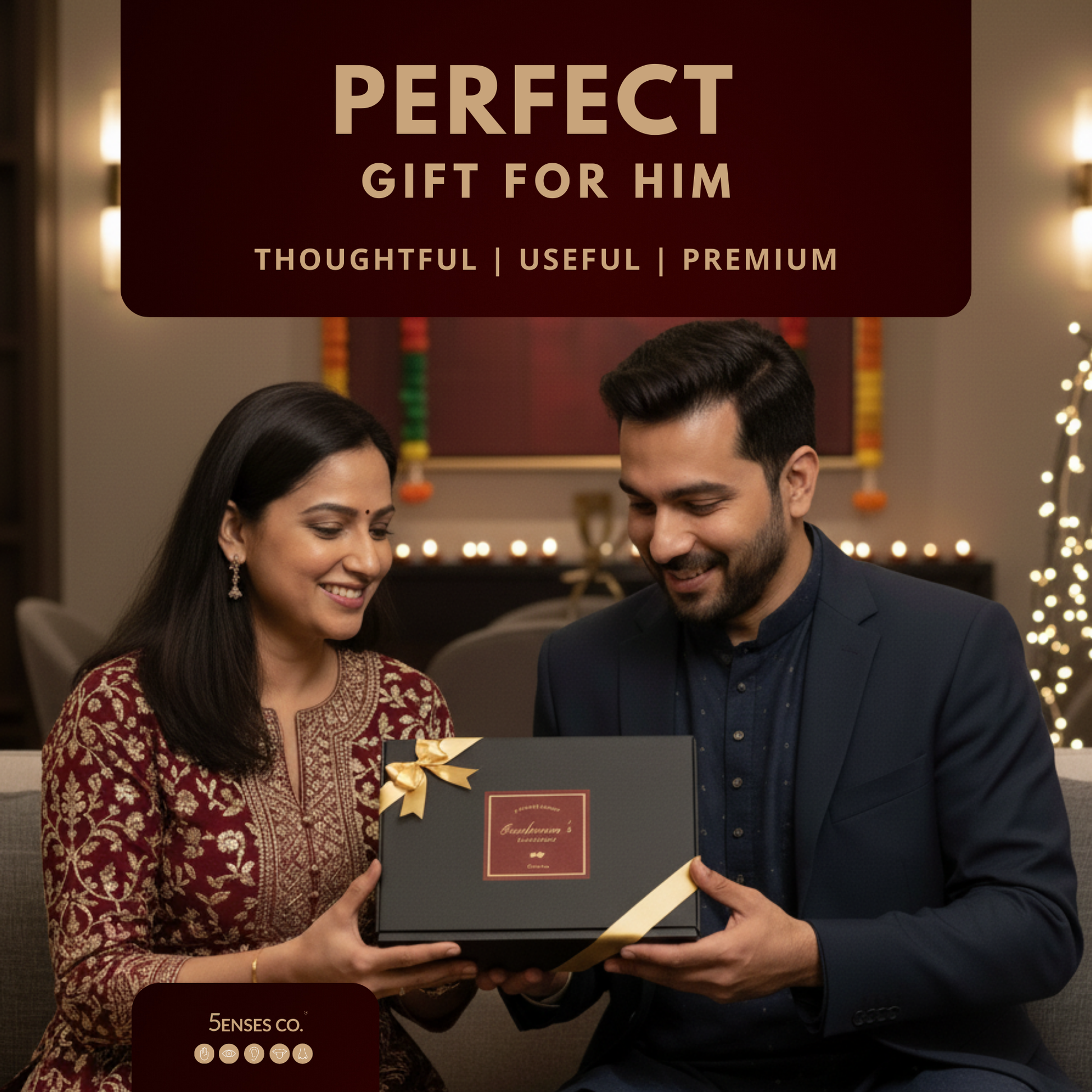 Gentleman's Sanctuary | For Diwali | Men's 5 Senses Gift Hamper