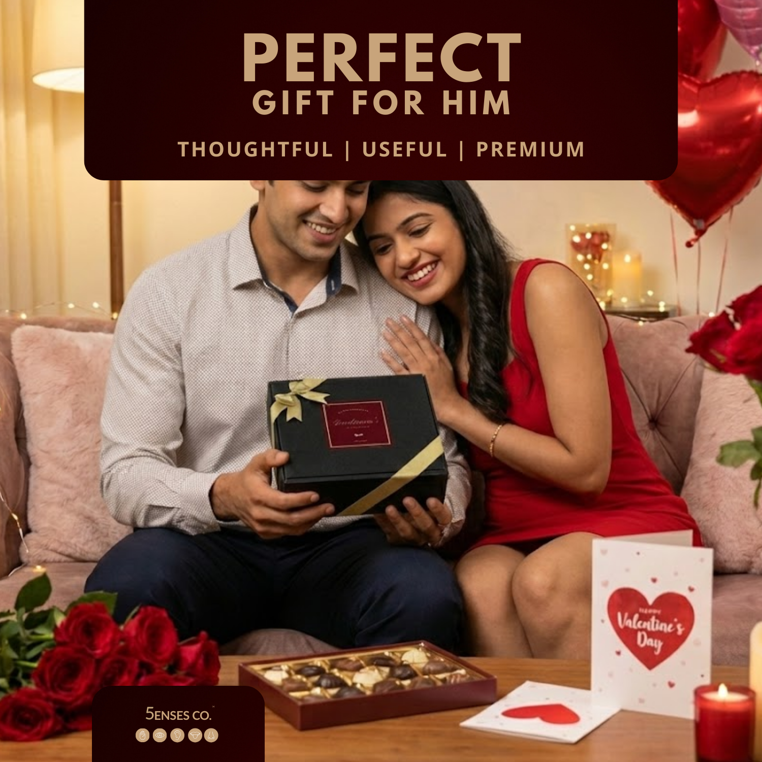 Gentleman's Sanctuary | For Valentine | Men's 5 Senses Gift Hamper