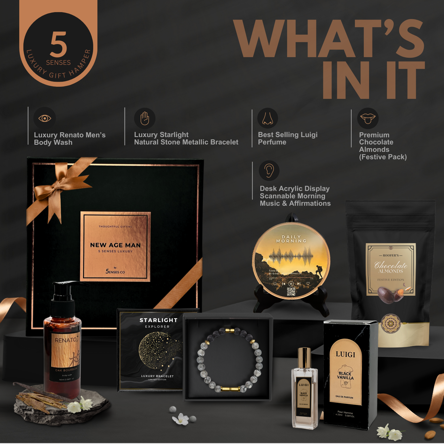 New Age Man For Diwali | Luxury 5 Senses Gift Hamper for Men