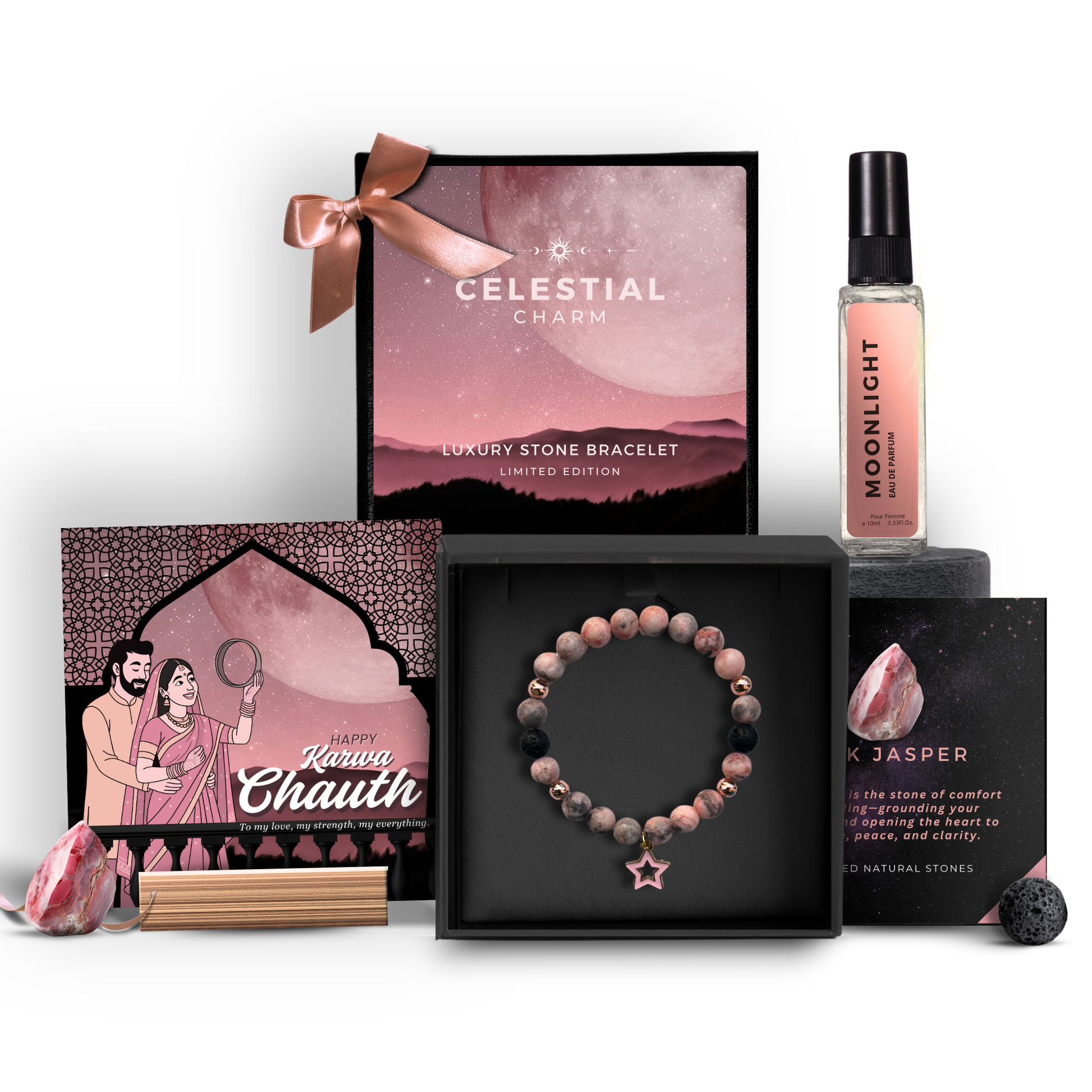 Celestial Charm | Women's Bracelet & Perfume Gift Set