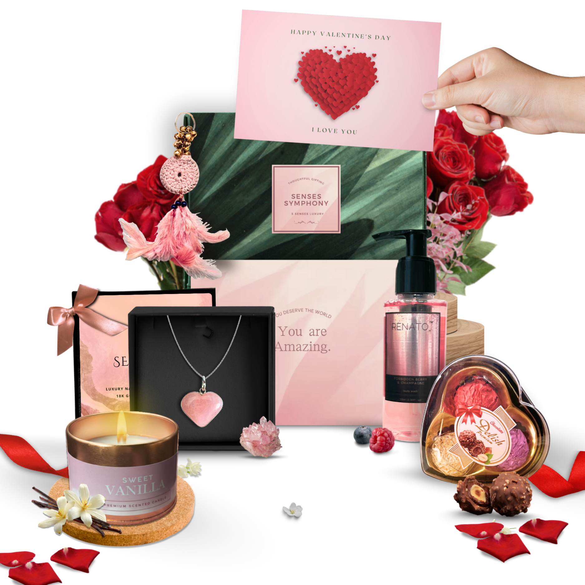 Senses Symphony For Valentine | Luxury 5 Senses Gift Hamper for Women